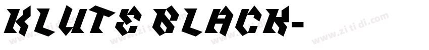 Klute Black字体转换